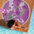 Hawaii Aloha Turtle Hibiscus and Leaves Beach Blanket with Polynesian and Kakau Tattoos Lilac Color - Polynesian Pride