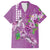 Hawaii Aloha Turtle Hibiscus and Leaves Hawaiian Shirt with Polynesian and Kakau Tattoos Lilac Color - Polynesian Pride