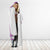 Hawaii Aloha Turtle Hibiscus and Leaves Hooded Blanket with Polynesian and Kakau Tattoos Lilac Color - Polynesian Pride