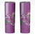 Hawaii Aloha Turtle Hibiscus and Leaves Skinny Tumbler with Polynesian and Kakau Tattoos Lilac Color - Polynesian Pride