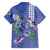 Hawaii Aloha Turtle Hibiscus and Leaves Family Matching Summer Maxi Dress and Hawaiian Shirt with Polynesian and Kakau Tattoos Denim Color - Polynesian Pride