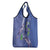 Hawaii Aloha Turtle Hibiscus and Leaves Grocery Bag with Polynesian and Kakau Tattoos Denim Color - Polynesian Pride