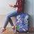 Hawaii Aloha Turtle Hibiscus and Leaves Luggage Cover with Polynesian and Kakau Tattoos Denim Color - Polynesian Pride
