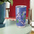 Hawaii Aloha Turtle Hibiscus and Leaves Tumbler Cup with Polynesian and Kakau Tattoos Denim Color - Polynesian Pride