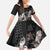 Hawaii Aloha Turtle Hibiscus and Leaves Family Matching Puletasi and Hawaiian Shirt with Polynesian and Kakau Tattoos Black Color - Polynesian Pride