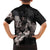 Hawaii Aloha Turtle Hibiscus and Leaves Family Matching Summer Maxi Dress and Hawaiian Shirt with Polynesian and Kakau Tattoos Black Color - Polynesian Pride