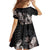 Hawaii Aloha Turtle Hibiscus and Leaves Family Matching Summer Maxi Dress and Hawaiian Shirt with Polynesian and Kakau Tattoos Black Color - Polynesian Pride