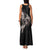 Hawaii Aloha Turtle Hibiscus and Leaves Family Matching Tank Maxi Dress and Hawaiian Shirt with Polynesian and Kakau Tattoos Black Color - Polynesian Pride
