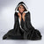 Hawaii Aloha Turtle Hibiscus and Leaves Hooded Blanket with Polynesian and Kakau Tattoos Black Color - Polynesian Pride