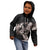 Hawaii Aloha Turtle Hibiscus and Leaves Kid Hoodie with Polynesian and Kakau Tattoos Black Color - Polynesian Pride