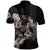 Hawaii Aloha Turtle Hibiscus and Leaves Polo Shirt with Polynesian and Kakau Tattoos Black Color - Polynesian Pride
