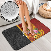 Papua New Guinea Independence Day Bathroom Set Birds-of-Paradise Melanesian Tattoos Tropical Plants