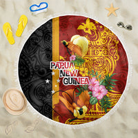 Papua New Guinea Independence Day Beach Blanket Birds-of-Paradise Melanesian Tattoos Tropical Plants