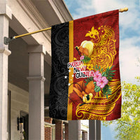 Papua New Guinea Independence Day Garden Flag Birds-of-Paradise Melanesian Tattoos Tropical Plants
