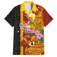 Papua New Guinea Independence Day Hawaiian Shirt Birds-of-Paradise Melanesian Tattoos Tropical Plants