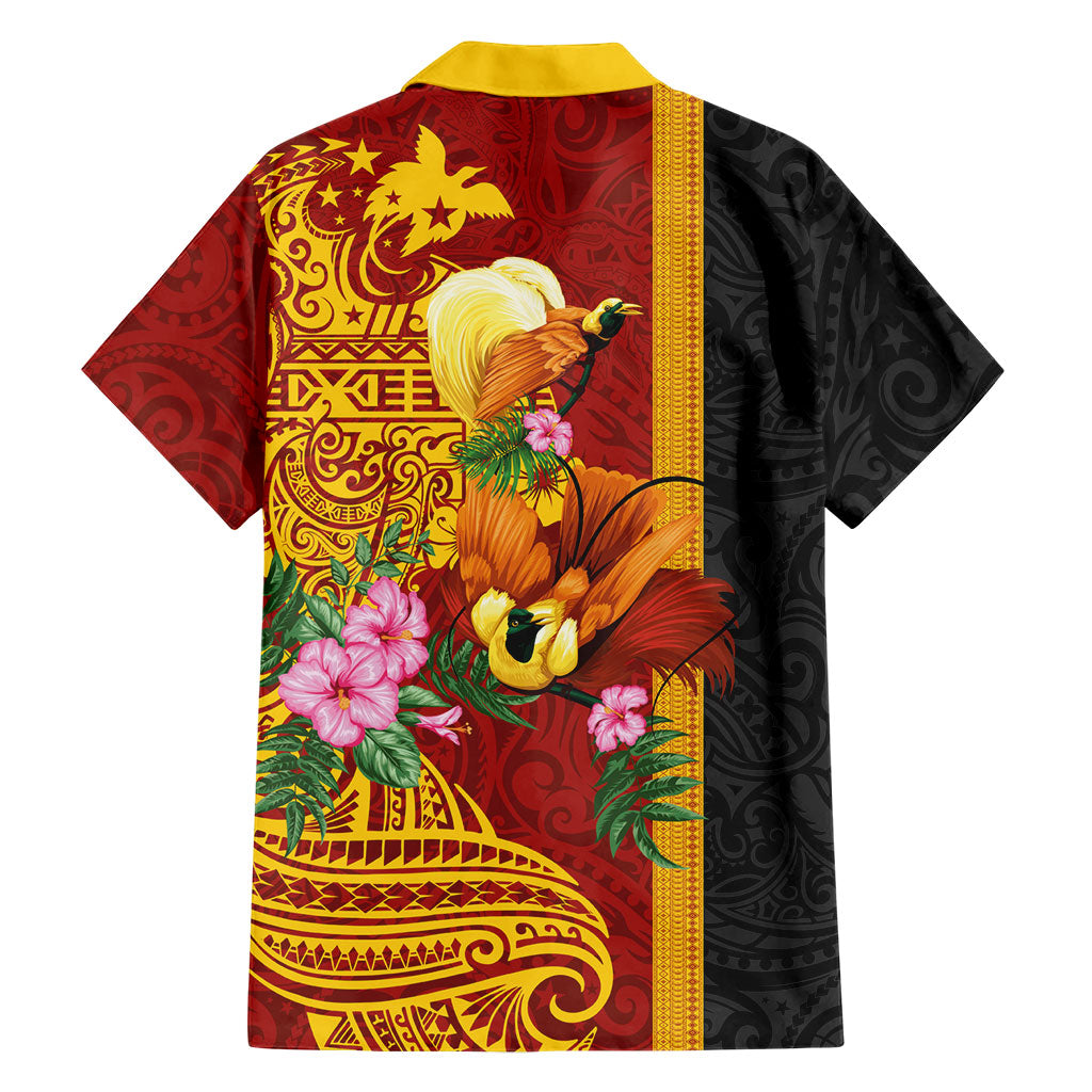 Papua New Guinea Independence Day Hawaiian Shirt Birds-of-Paradise Melanesian Tattoos Tropical Plants