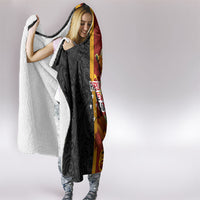 Papua New Guinea Independence Day Hooded Blanket Birds-of-Paradise Melanesian Tattoos Tropical Plants