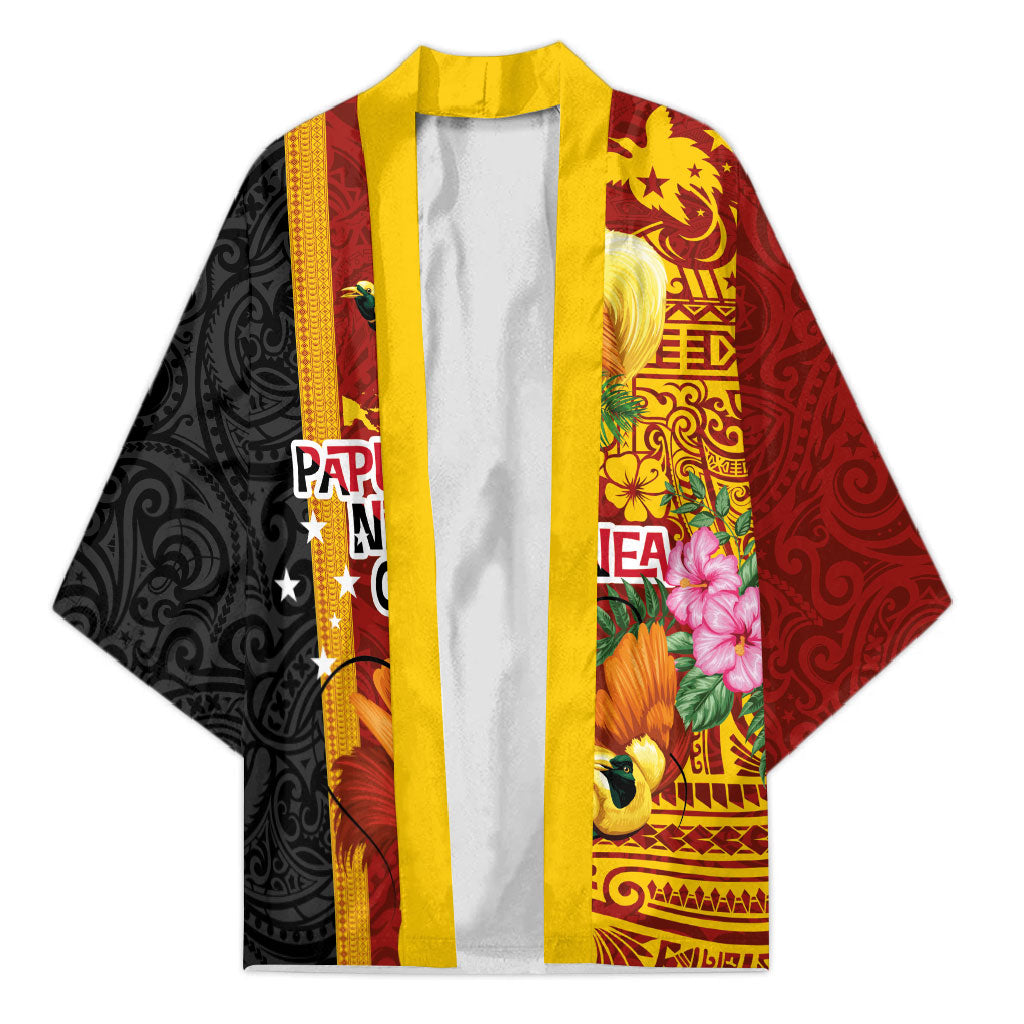 Papua New Guinea Independence Day Kimono Birds-of-Paradise Melanesian Tattoos Tropical Plants