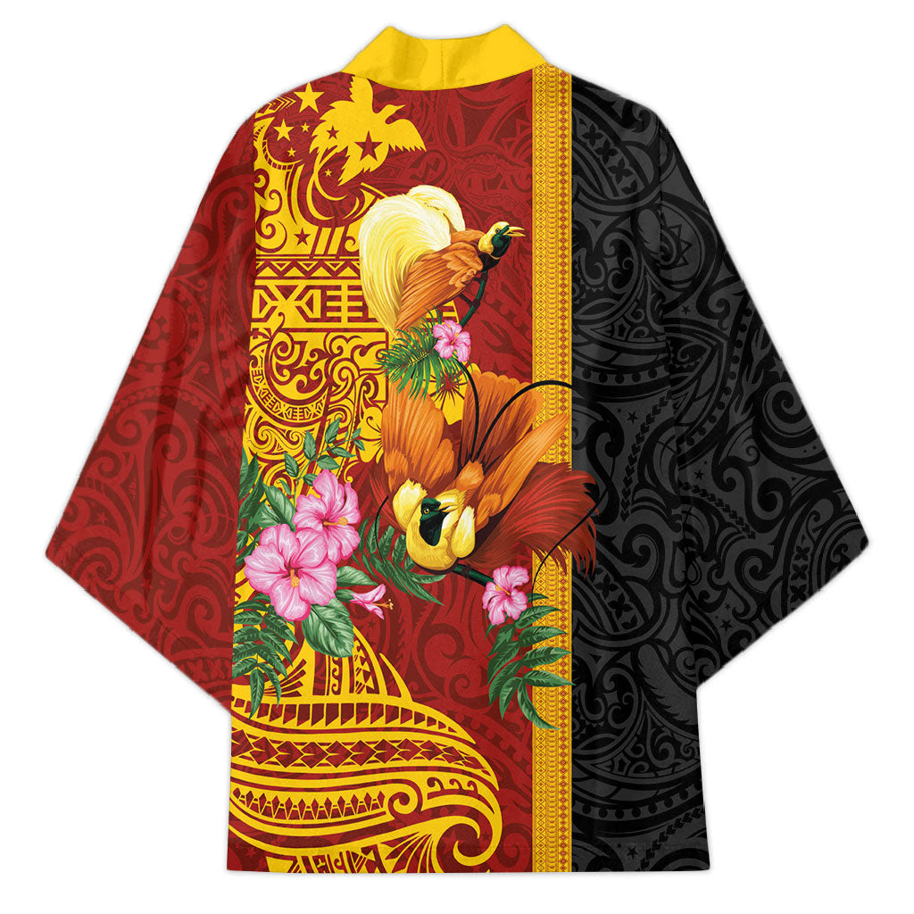 Papua New Guinea Independence Day Kimono Birds-of-Paradise Melanesian Tattoos Tropical Plants