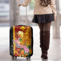 Papua New Guinea Independence Day Luggage Cover Birds-of-Paradise Melanesian Tattoos Tropical Plants