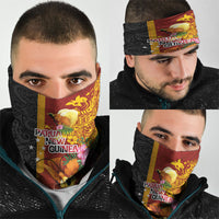 Papua New Guinea Independence Day Neck Gaiter Birds-of-Paradise Melanesian Tattoos Tropical Plants