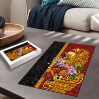 Papua New Guinea Independence Day Puzzle Birds-of-Paradise Melanesian Tattoos Tropical Plants