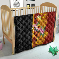 Papua New Guinea Independence Day Quilt Birds-of-Paradise Melanesian Tattoos Tropical Plants