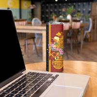 Papua New Guinea Independence Day Skinny Tumbler Birds-of-Paradise Melanesian Tattoos Tropical Plants