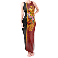 Papua New Guinea Independence Day Tank Maxi Dress Birds-of-Paradise Melanesian Tattoos Tropical Plants