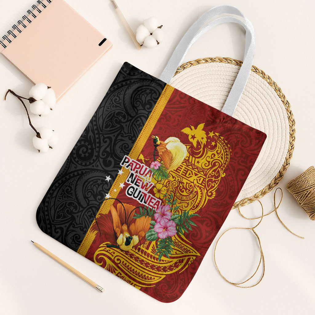 Papua New Guinea Independence Day Tote Bag Birds-of-Paradise Melanesian Tattoos Tropical Plants