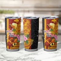 Papua New Guinea Independence Day Tumbler Cup Birds-of-Paradise Melanesian Tattoos Tropical Plants
