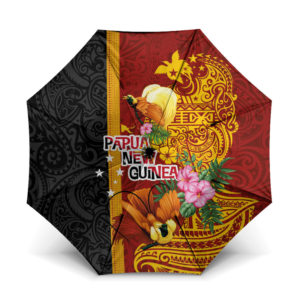 Papua New Guinea Independence Day Umbrella Birds-of-Paradise Melanesian Tattoos Tropical Plants