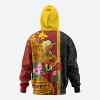 Papua New Guinea Independence Day Zip Hoodie Birds-of-Paradise Melanesian Tattoos Tropical Plants