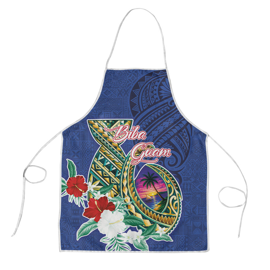 Guam Chamorro Apron Tribal Latte Stone and Seal Artwork Polynesian Patterns
