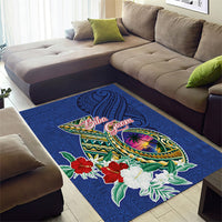 Guam Chamorro Area Rug Tribal Latte Stone and Seal Artwork Polynesian Patterns