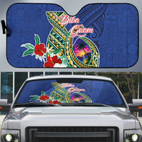 Guam Chamorro Auto Sun Shade Tribal Latte Stone and Seal Artwork Polynesian Patterns