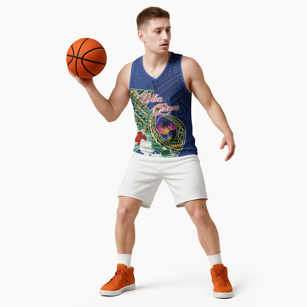 Guam Chamorro Basketball Jersey Tribal Latte Stone and Seal Artwork Polynesian Patterns