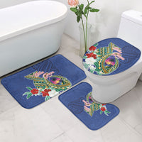 Guam Chamorro Bathroom Set Tribal Latte Stone and Seal Artwork Polynesian Patterns