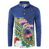 Guam Chamorro Button Sweatshirt Tribal Latte Stone and Seal Artwork Polynesian Patterns