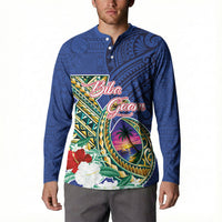 Guam Chamorro Button Sweatshirt Tribal Latte Stone and Seal Artwork Polynesian Patterns