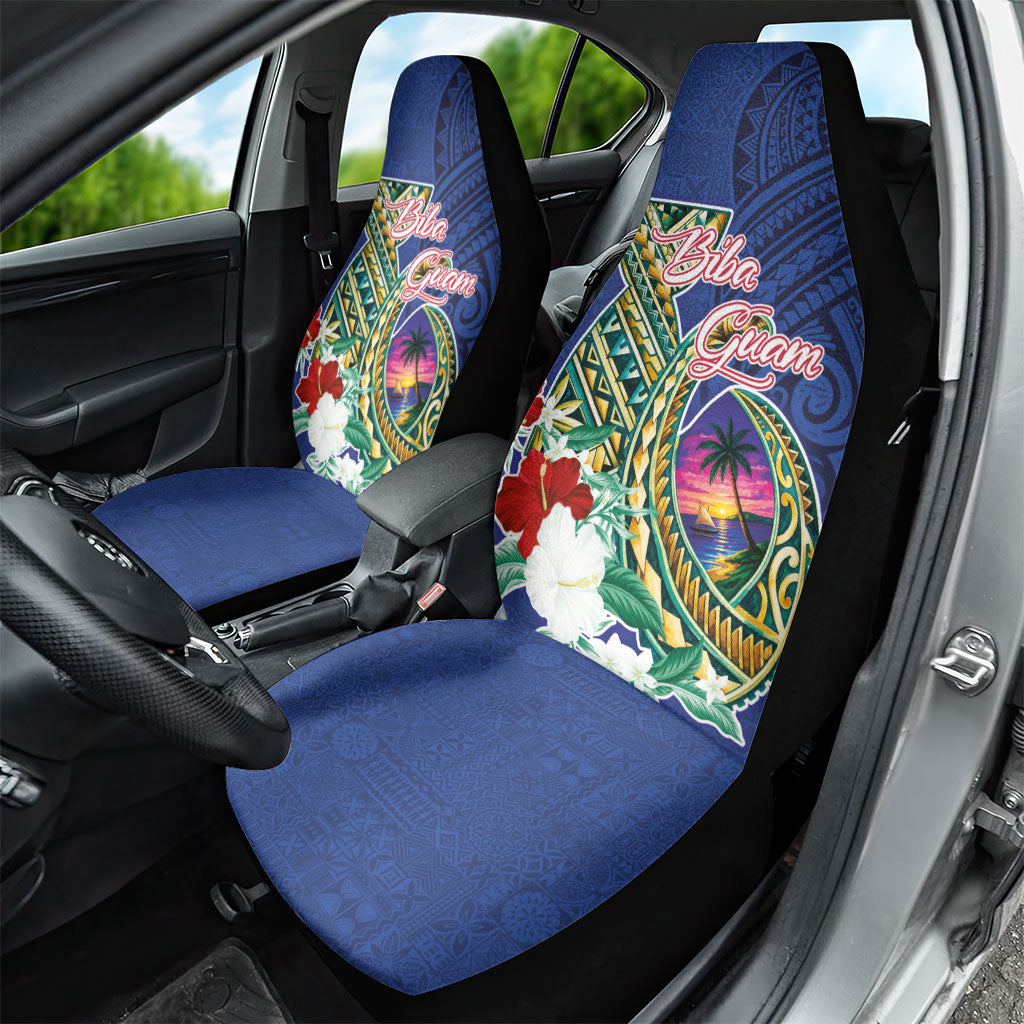 Guam Chamorro Car Seat Cover Tribal Latte Stone and Seal Artwork Polynesian Patterns