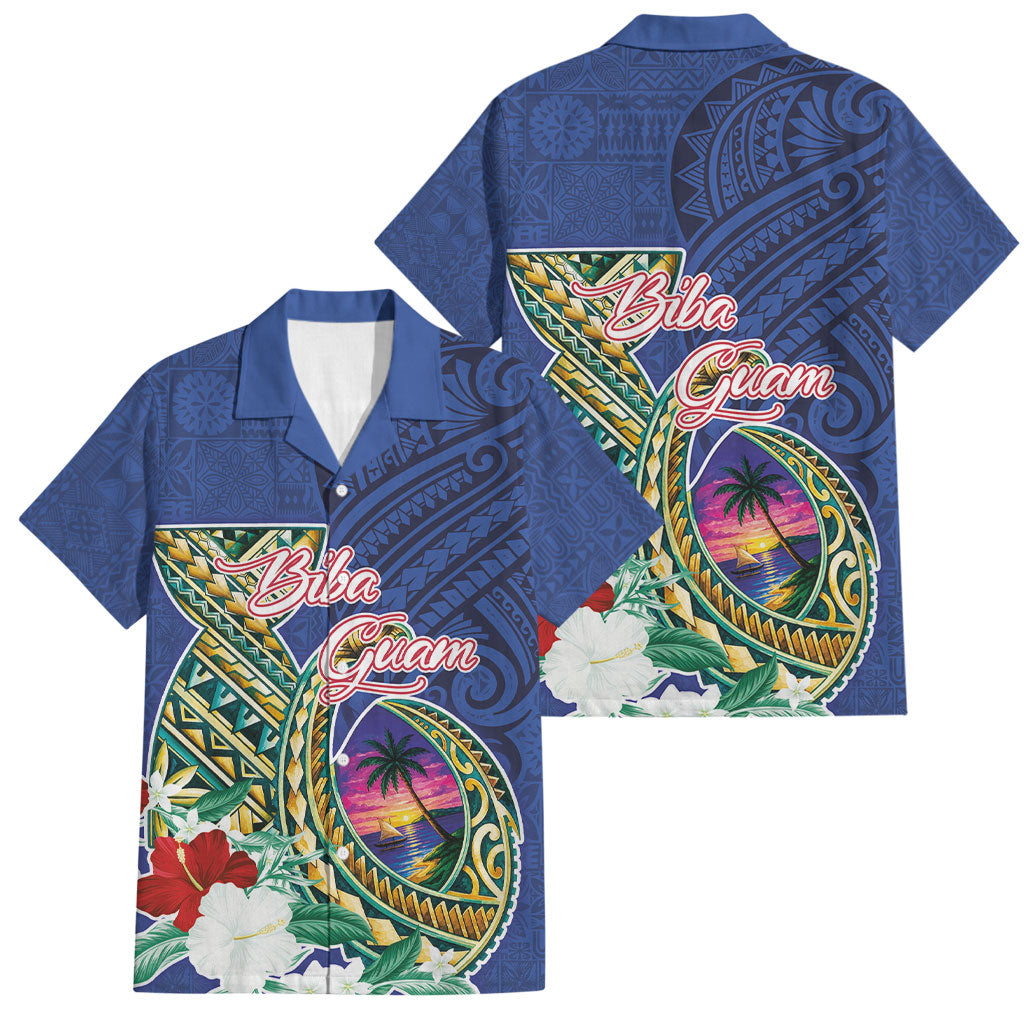 Guam Chamorro Family Matching Long Sleeve Bodycon Dress and Hawaiian Shirt Tribal Latte Stone and Seal Artwork Polynesian Patterns