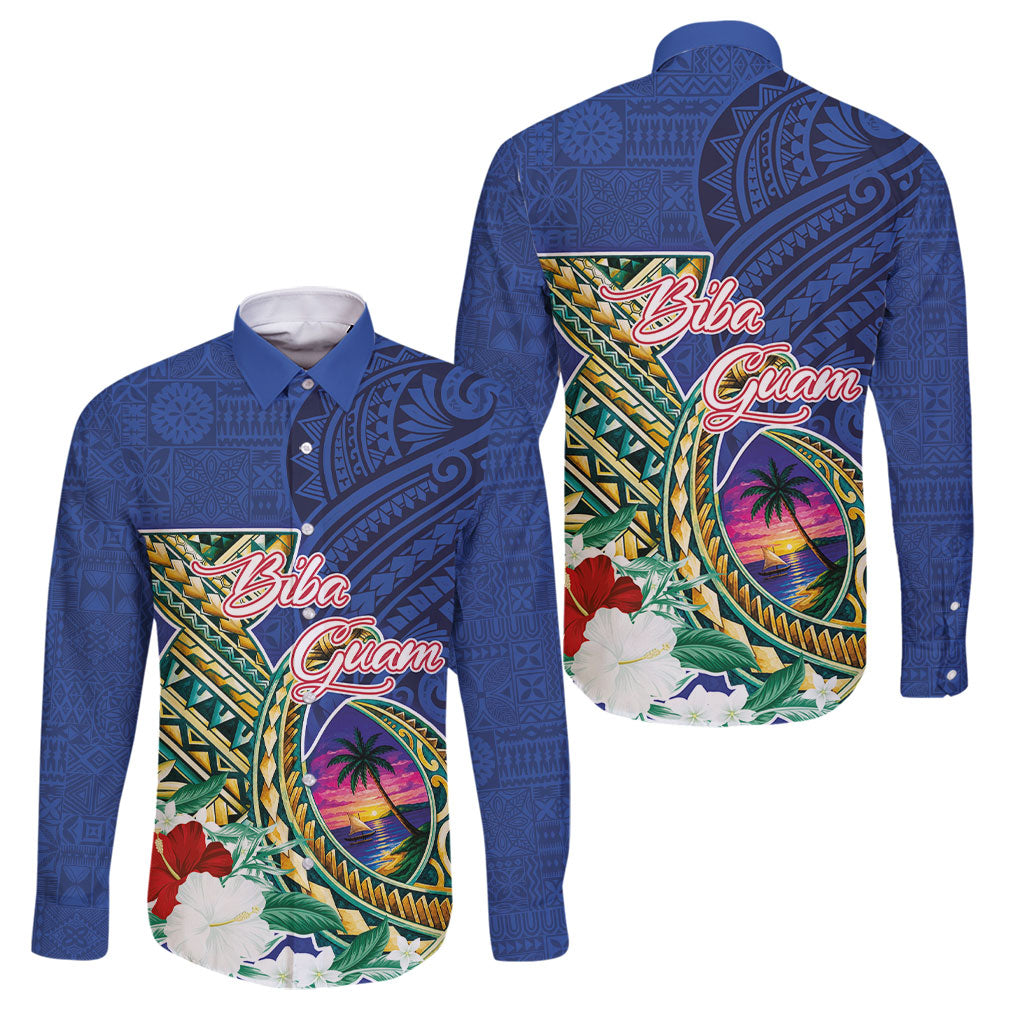 Guam Chamorro Family Matching Off Shoulder Short Dress and Hawaiian Shirt Tribal Latte Stone and Seal Artwork Polynesian Patterns