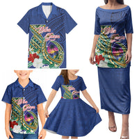 Guam Chamorro Family Matching Puletasi and Hawaiian Shirt Tribal Latte Stone and Seal Artwork Polynesian Patterns