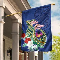 Guam Chamorro Garden Flag Tribal Latte Stone and Seal Artwork Polynesian Patterns
