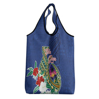 Guam Chamorro Grocery Bag Tribal Latte Stone and Seal Artwork Polynesian Patterns
