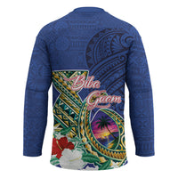 Guam Chamorro Hockey Jersey Tribal Latte Stone and Seal Artwork Polynesian Patterns