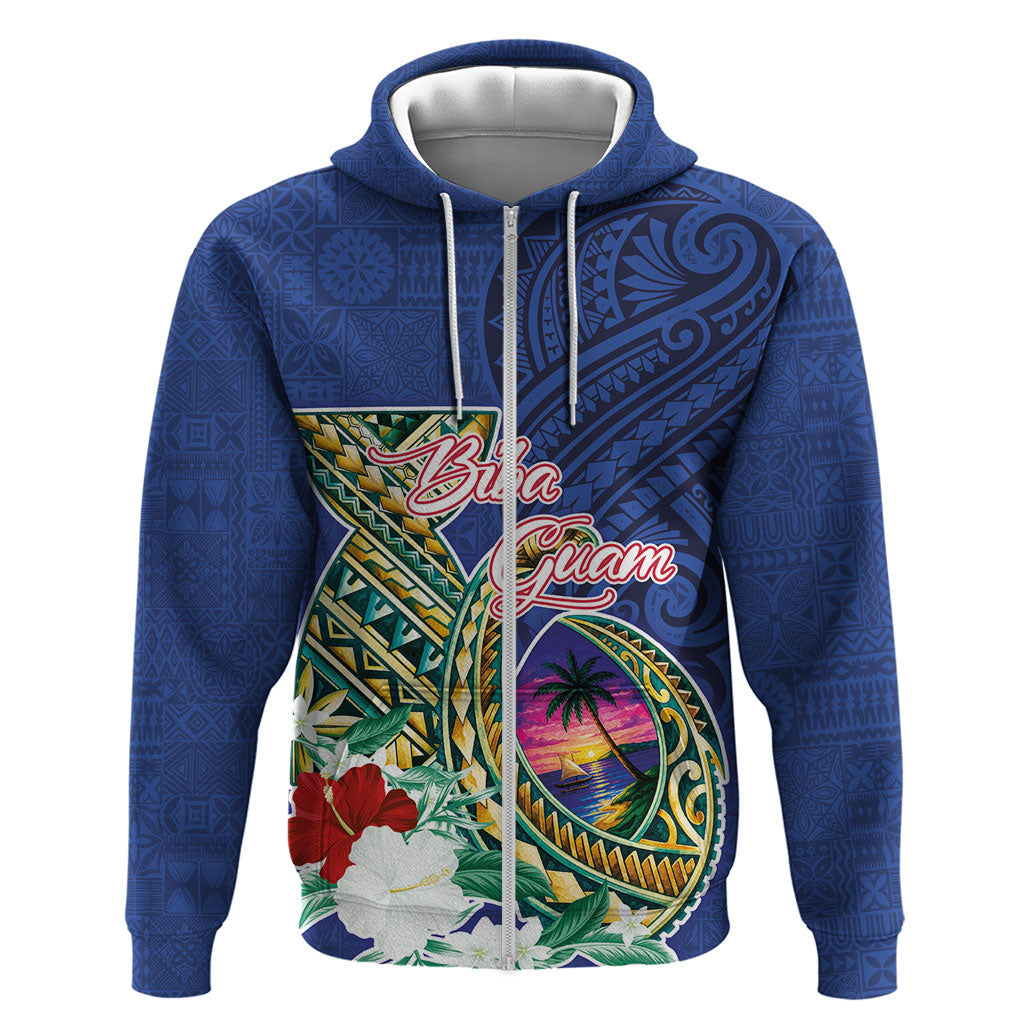 Guam Chamorro Hoodie Tribal Latte Stone and Seal Artwork Polynesian Patterns