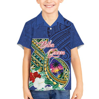 Guam Chamorro Kid Hawaiian Shirt Tribal Latte Stone and Seal Artwork Polynesian Patterns