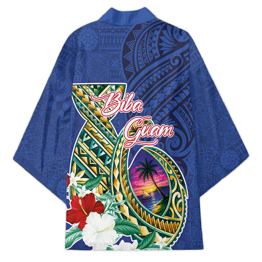 Guam Chamorro Kimono Tribal Latte Stone and Seal Artwork Polynesian Patterns